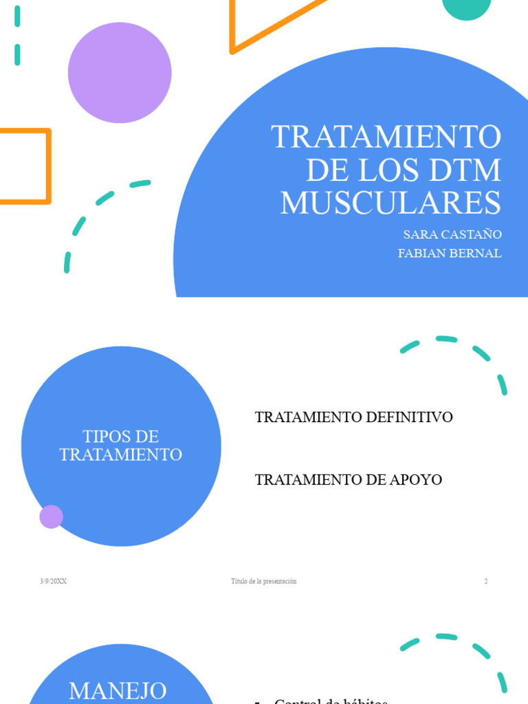 Tratamiento de Los DTM Musculares (Esta Si Es | PDF | Dolor | Analgésico