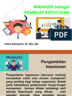 Manajer Sebagai Pengambil Keputusan