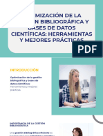 Software de Gestión Bibliográfica y Bases de Datos Científicas