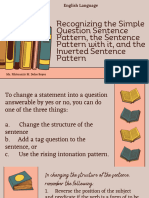 Question & Sentence Patterns