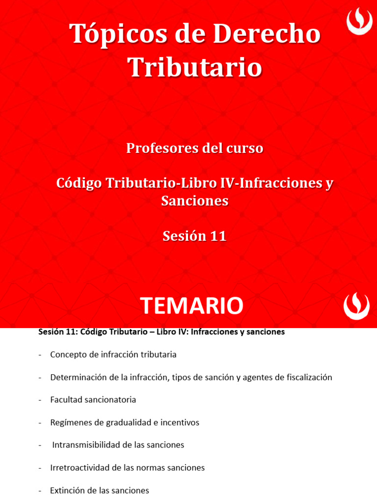 CA157-Sesión 11-Código Tributario-Libro IV-Infracciones y Sanciones ...