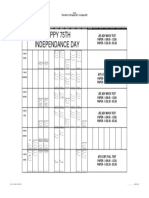 TIME TABLE W34 (15th August - 21st August 2022)