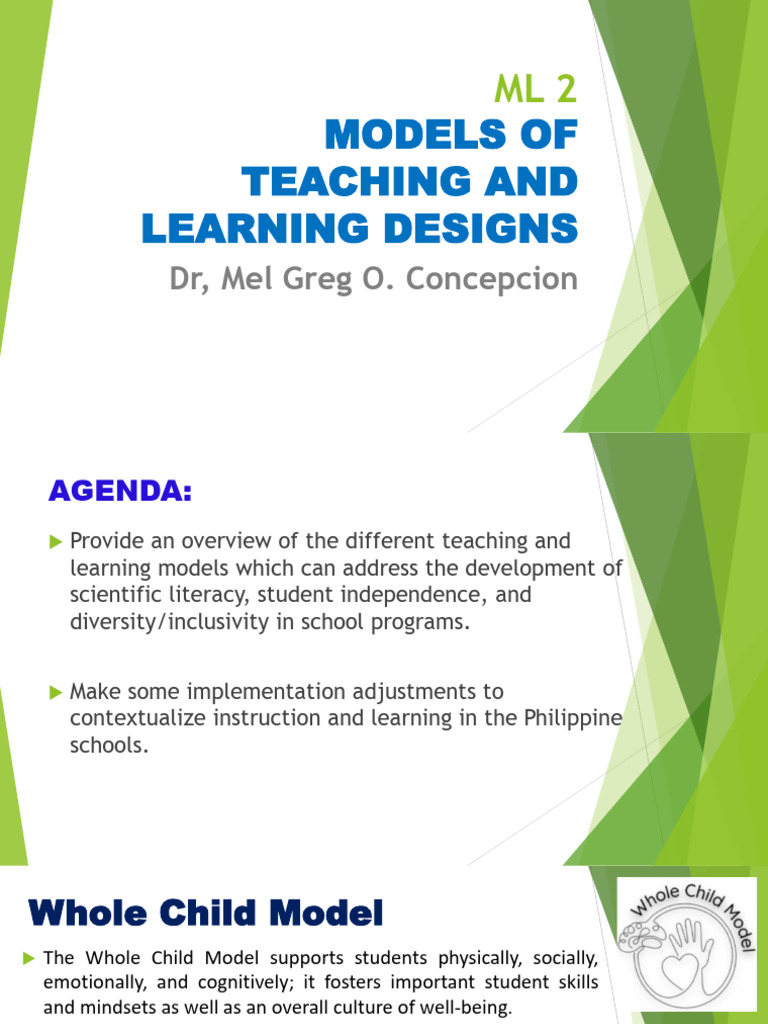Ml 2b Models of Teaching and Learning Designs | PDF | Mentorship | Learning