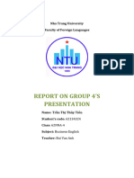 REPORT ON GROUP 4 Bussiness English