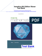 Finite Mathematics 6th Edition Waner Test Bank
