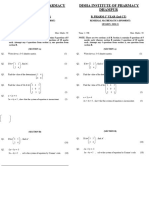 Remedial Mathematics CT 2 Paper Format