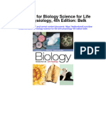 Test Bank For Biology Science For Life With Physiology 4th Edition Belk