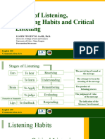 Stages of Listening and Listening Skills