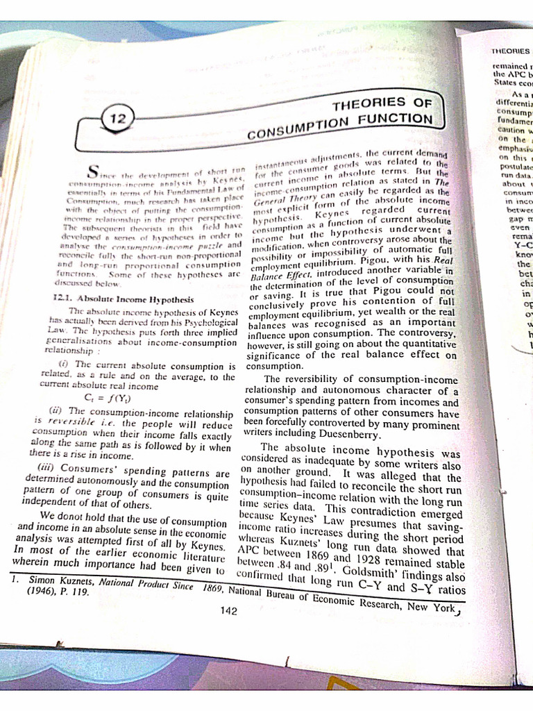 Relative Income Hypothesis Life Cycle Permanent Consumption Under | PDF