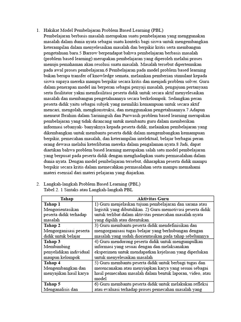Penerapan PBL dalam Pendidikan Agama | PDF