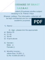 Questionnaire of Smart Bazaar