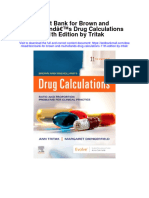 Test Bank For Brown and Mulhollands Drug Calculations 11th Edition by Tritak