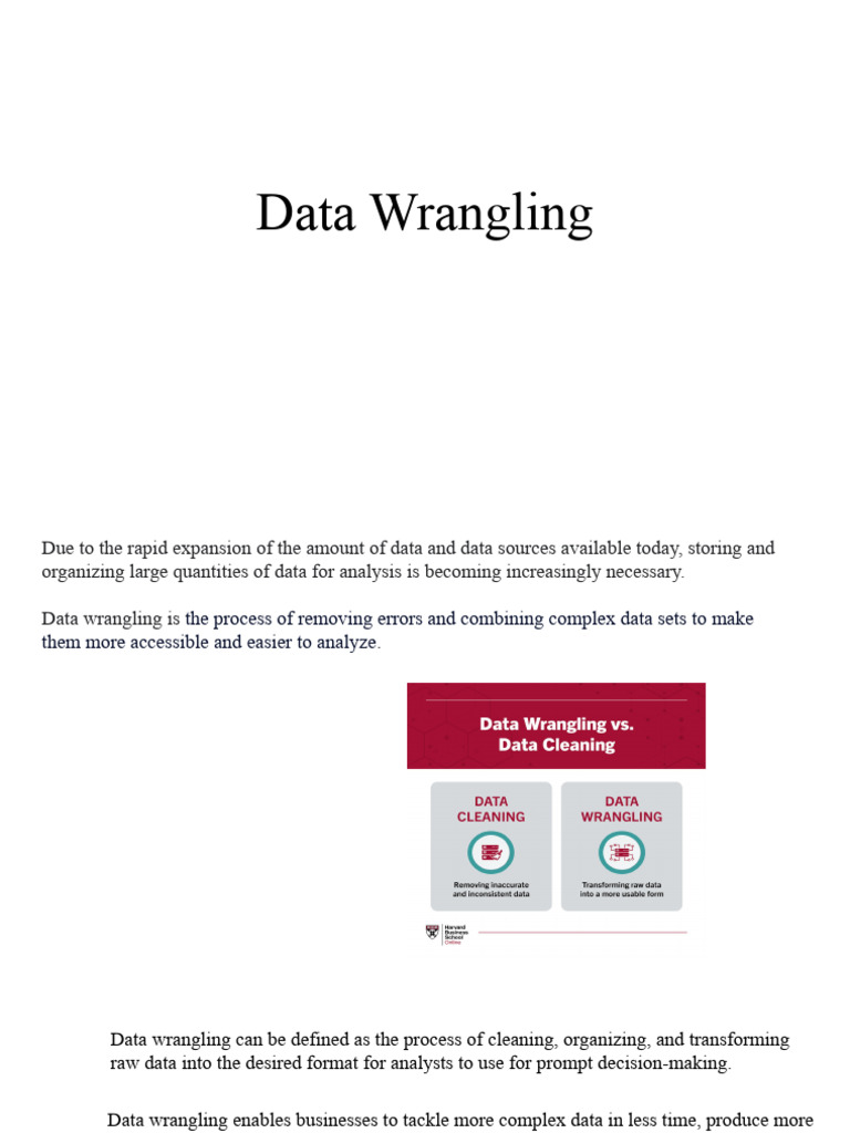 Data Wrangling | PDF | Data Analysis | Analytics