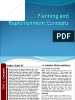 Planning and Replenishment Concepts