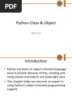 Lecture 8 Python OOP Classes and Objects