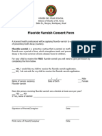 Fluoride Varnish Consent Form