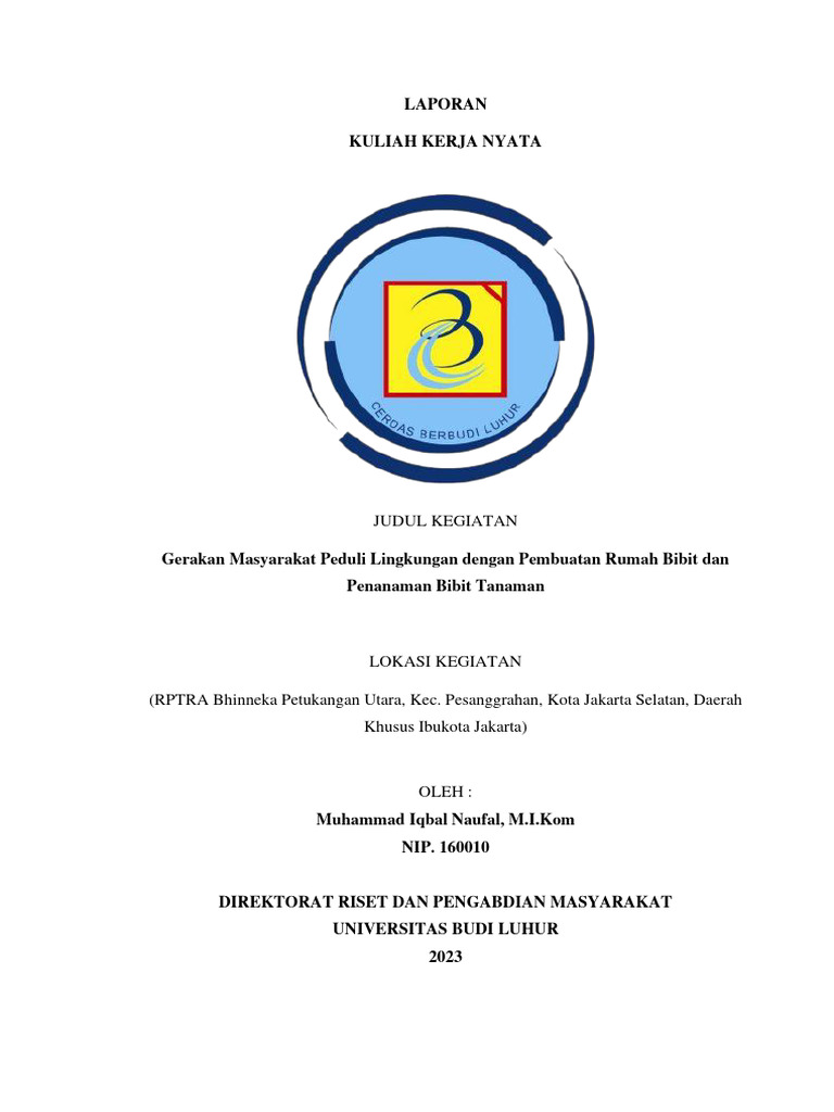 Proposal KKN | PDF | Karier & Perkembangan