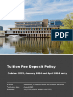 Tuition Fee Deposit Policy