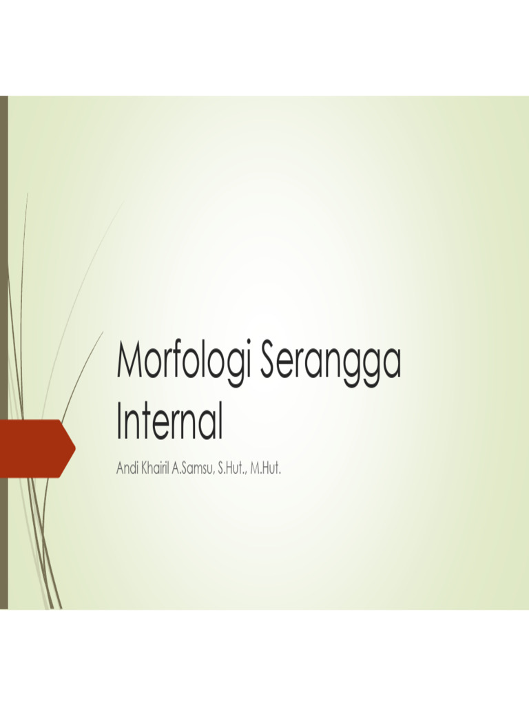 Materi Minggu 5. Morfologi Serangga Internal | PDF | Sains & Matematika