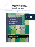 Fundamentals of Database Management Systems 2nd Edition Gillenson Test Bank
