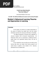 Module 5 Behavioral Learning Theories