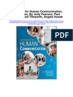 Test Bank For Human Communication 7th Edition by Judy Pearson Paul Nelson Scott Titsworth Angela Hosek