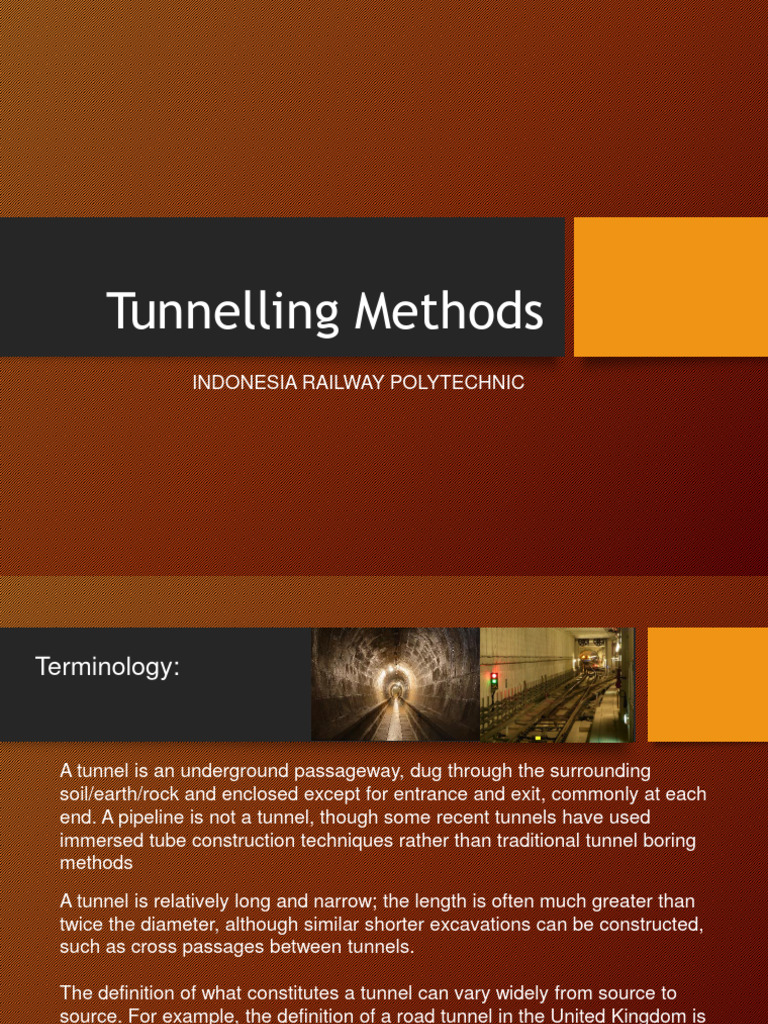 Tunnelling Methods PDF Tunnel Civil Engineering