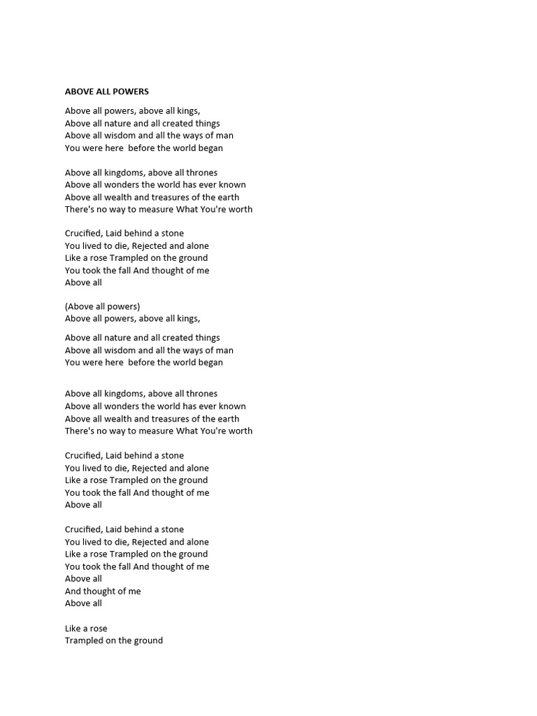 Above all powers pdf