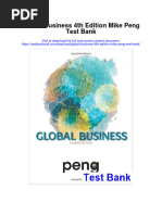 Global Business 4th Edition Mike Peng Test Bank