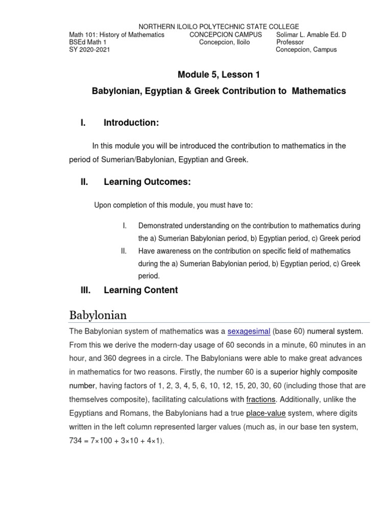 Module 5 Lesson 1 | PDF | Mathematics | Science