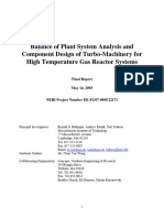 Balance of Plant System Analysis and Component Design of Turbo-Machinery For High Temperature Gas Reactor Systems