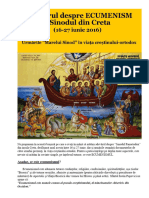 Adevarul Despre ECUMENISM Si Sinodul Din Creta (16 27 Iunie 2016) Urmarile 'Marelui Sinod' in Viata Crestinului Ortodox [Crestin in Unica Dreapta Credinta, OrtoDoxa] Brosura