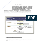 Gaps Model of Sundarban Courier Service