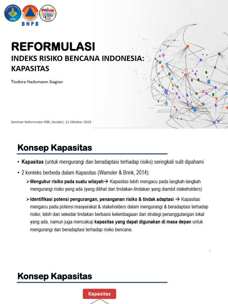 Reformulasi Indeks Kapasitas Risiko Bencana | PDF