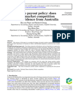 Corporate Payout Ratio and Product Market Competition