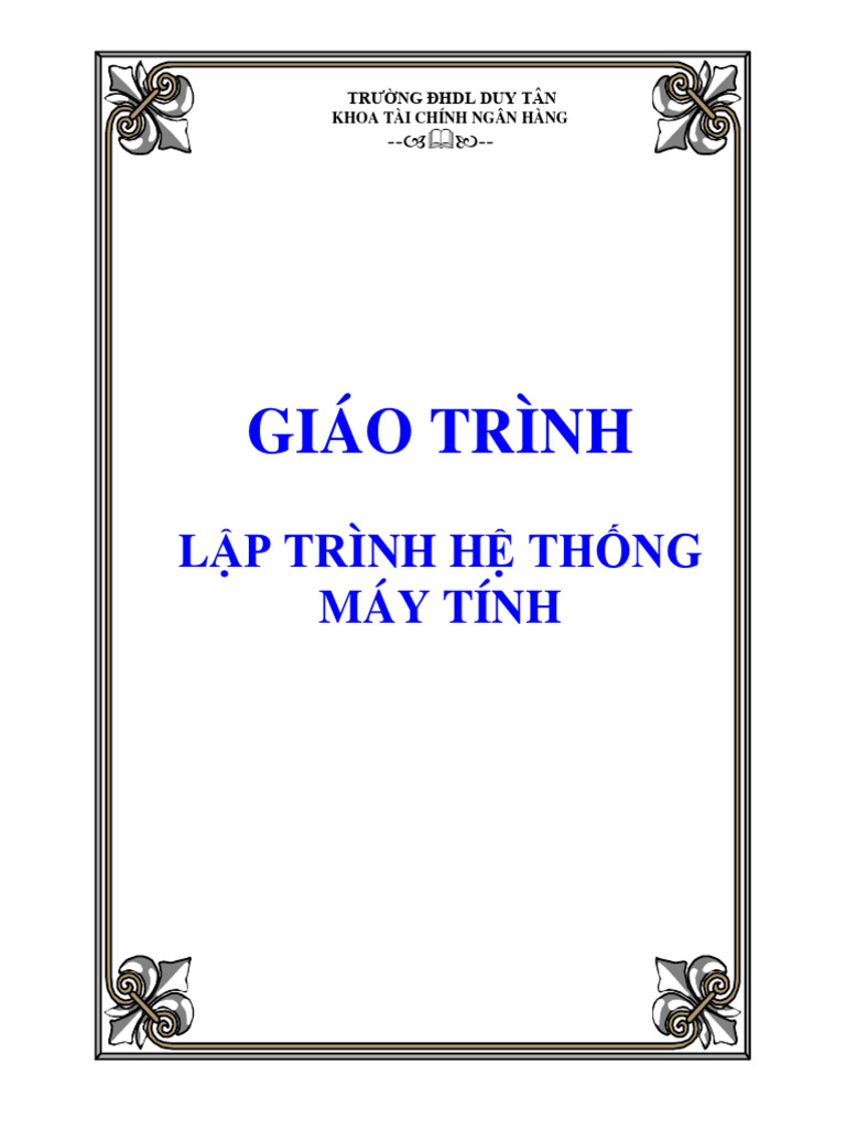Giao trinh lap trinh he thong may tinh dhdl duy tan pdf