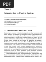 Introduction To Control Systems: Theme 1