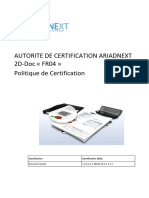 Autorite de Certification Ariadnext 2D-Doc FR04 Politique de Certification