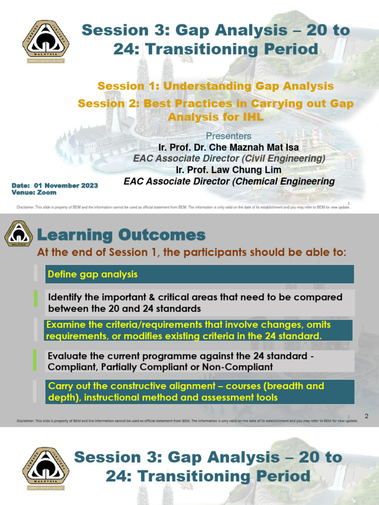 Gap Analysis for EAC Standards 2024 | PDF | Engineering | Science