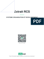 Systeme Organisation Et Developpement - Extrait Rcs
