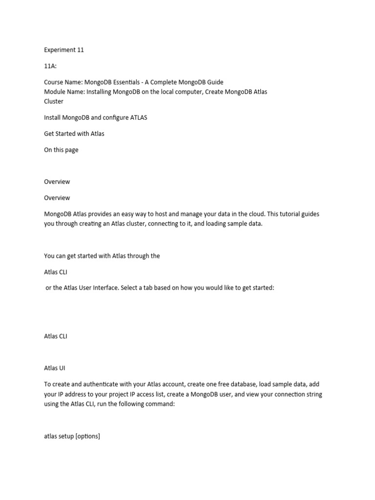 Meanstackexperiment 11and 12 wps office pdf mongo db command line
