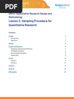 FINAL SG - PR2 11 - 12 - UNIT 5 - LESSON 2 - Sampling Procedure For Quantitative Research