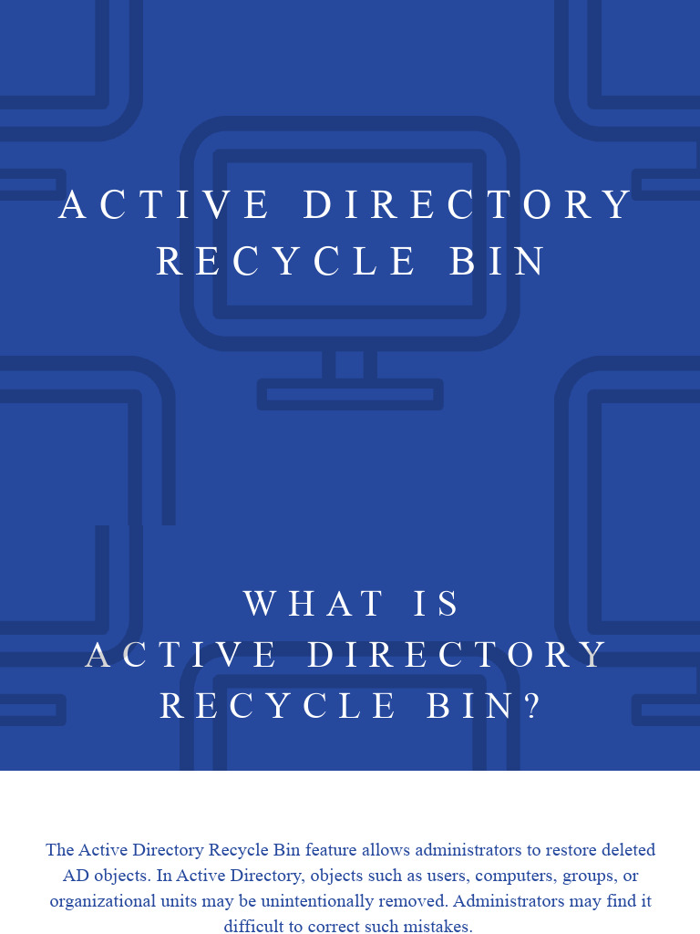 Ad Recycle Bin PDF Active Directory Computing