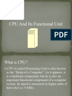CPU and Its Functional Unit by (Gaurav RAO)