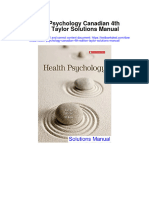 Health Psychology Canadian 4th Edition Taylor Solutions Manual