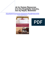 Test Bank For Human Resources Management in The Hospitality Industry 2nd Edition by Hayes Ninemeier