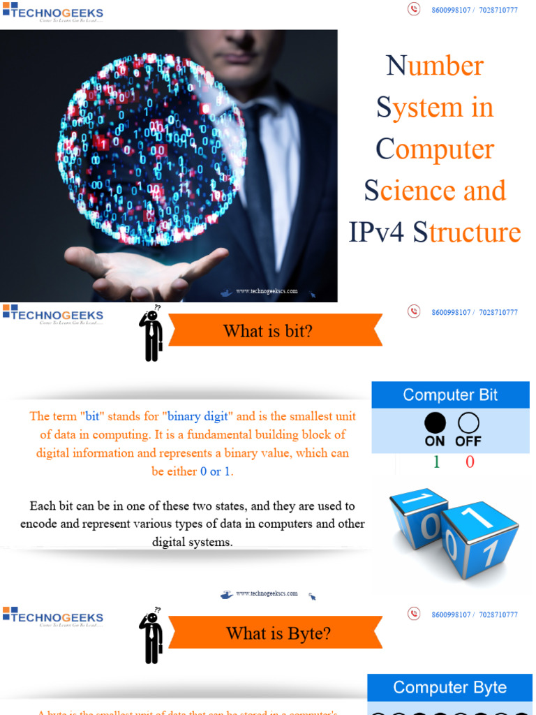 Number System in Computer Science and IPV4 Structure | PDF | Byte | Bit