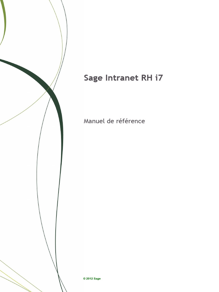 Guide d'utilisation Sage Intranet RH | PDF | Application | Internet