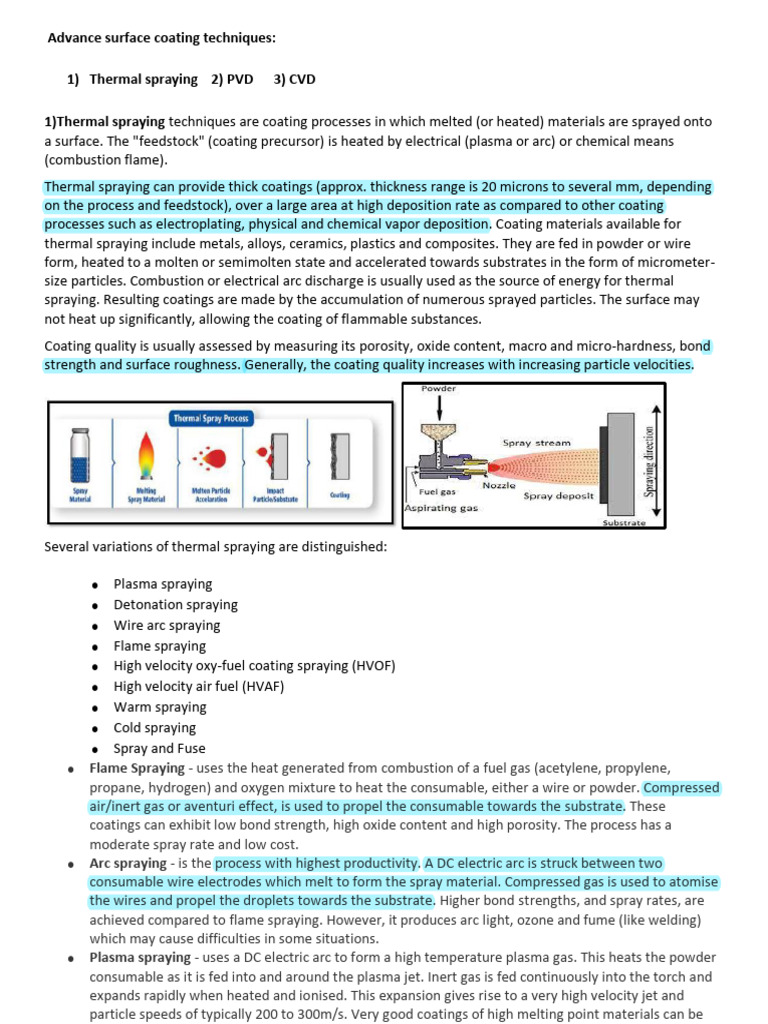 Advance Surface Coating Techniques PDF Chemical Vapor Deposition