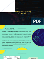 Importing & Exporting CSV Fileppt For Class 12, Presentation With Examples